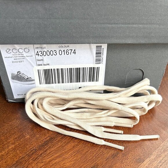 ECCO Women's Soft 7 Leather Sneaker Taupe Size 40 9 - 9.5 👟 - Picture 8 of 12